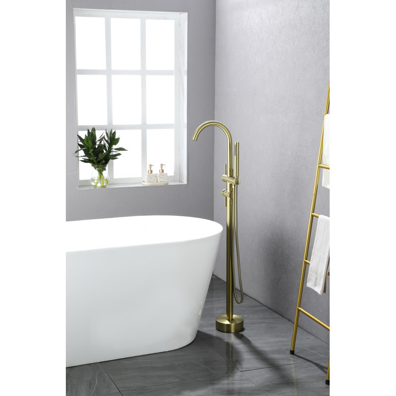MD Bath Double Handle Floor Mounted Freestanding Tub Filler with